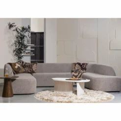 Sloping u-vorm bank grijs melange - Loft24.nl