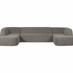 Sloping u-vorm bank grijs melange - Loft24.nl