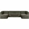 Sloping u-vorm bank structure velvet frost - Loft24.nl