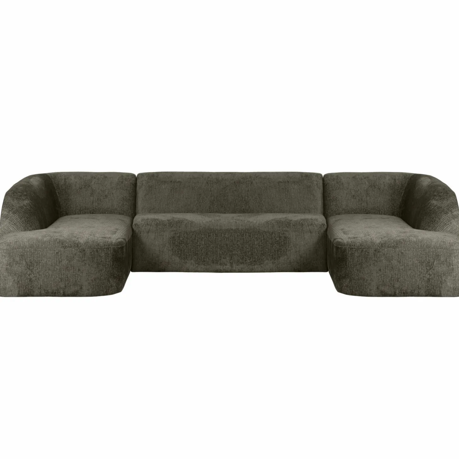 Sloping u-vorm bank structure velvet frost - Loft24.nl