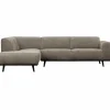 Statement hoekbank links platte brede rib clay - Loft24.nl