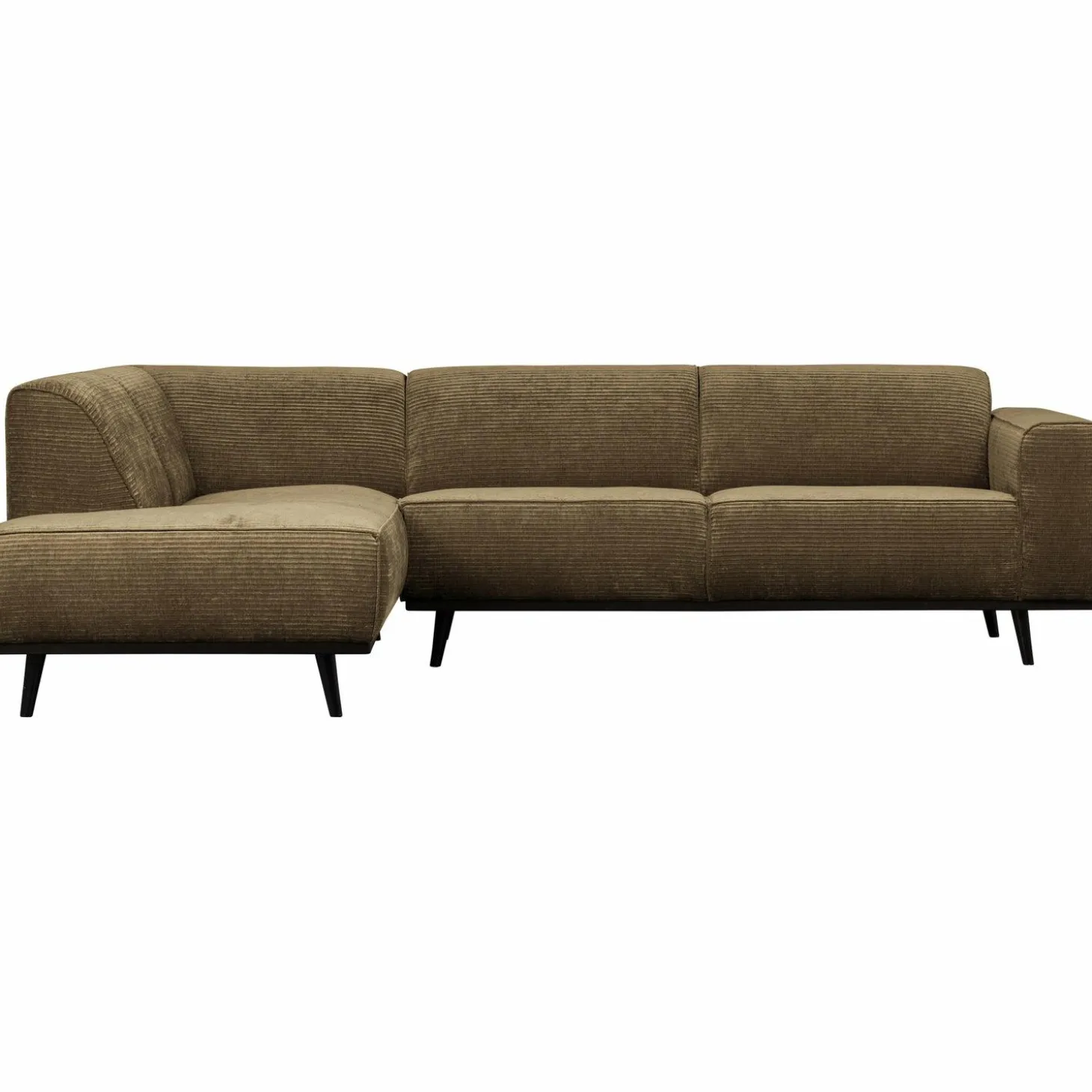 Statement hoekbank links platte brede rib rock - Loft24.nl