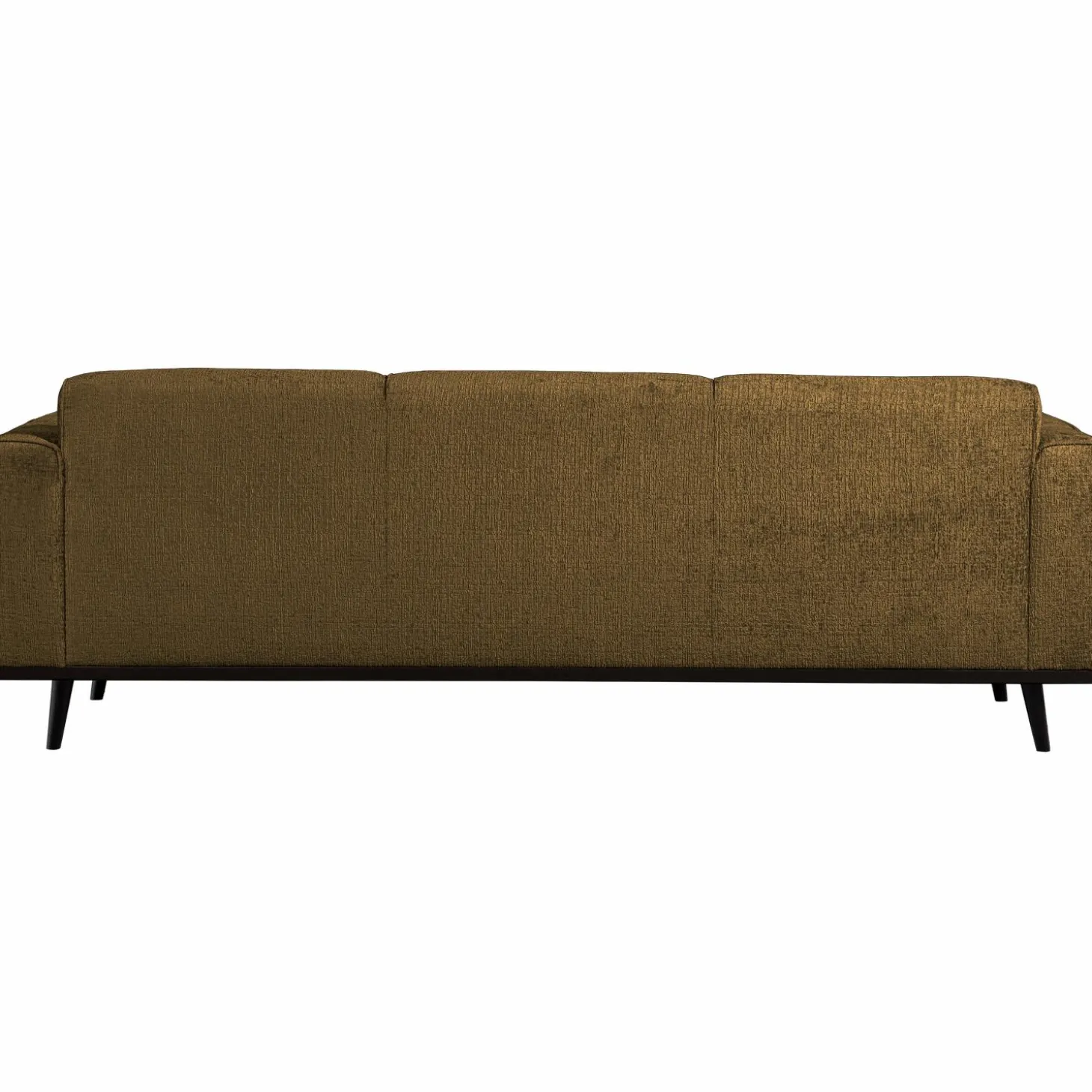 Statement 3-zits bank 230 cm structure velvet brass - Loft24.nl