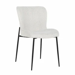 Stoel Darby white bouclé / black (Copenhagen 900 Bouclé White) - Loft24.nl