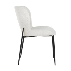 Stoel Darby white bouclÃ© / black (Copenhagen 900 BouclÃ© White) - Loft24.nl