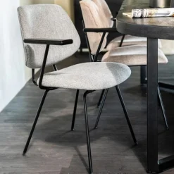 Stoel Lynn met armleuning - Grijs - Loft24.nl
