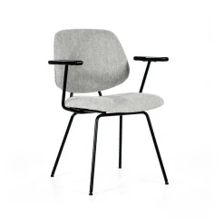 Stoel Lynn met armleuning - Grijs - Loft24.nl