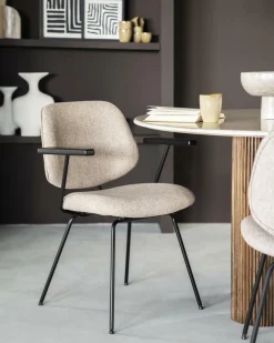 Stoel Lynn met armleuning - Grijs - Loft24.nl