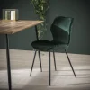 Stoel Shell Velvet ronde buis - Groen - Loft24.nl