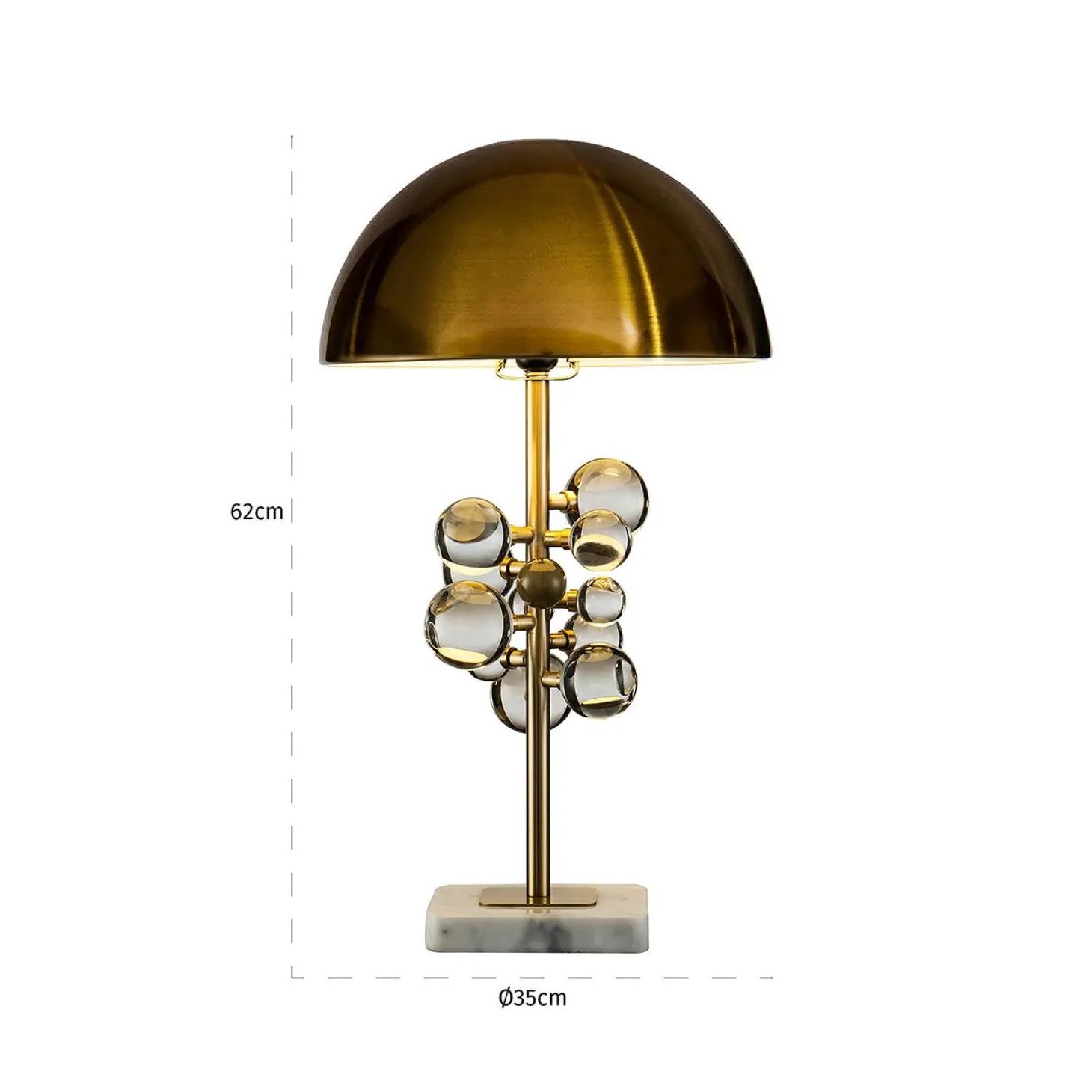 Tafellamp Bela 62cm kleur Brons - Loft24.nl