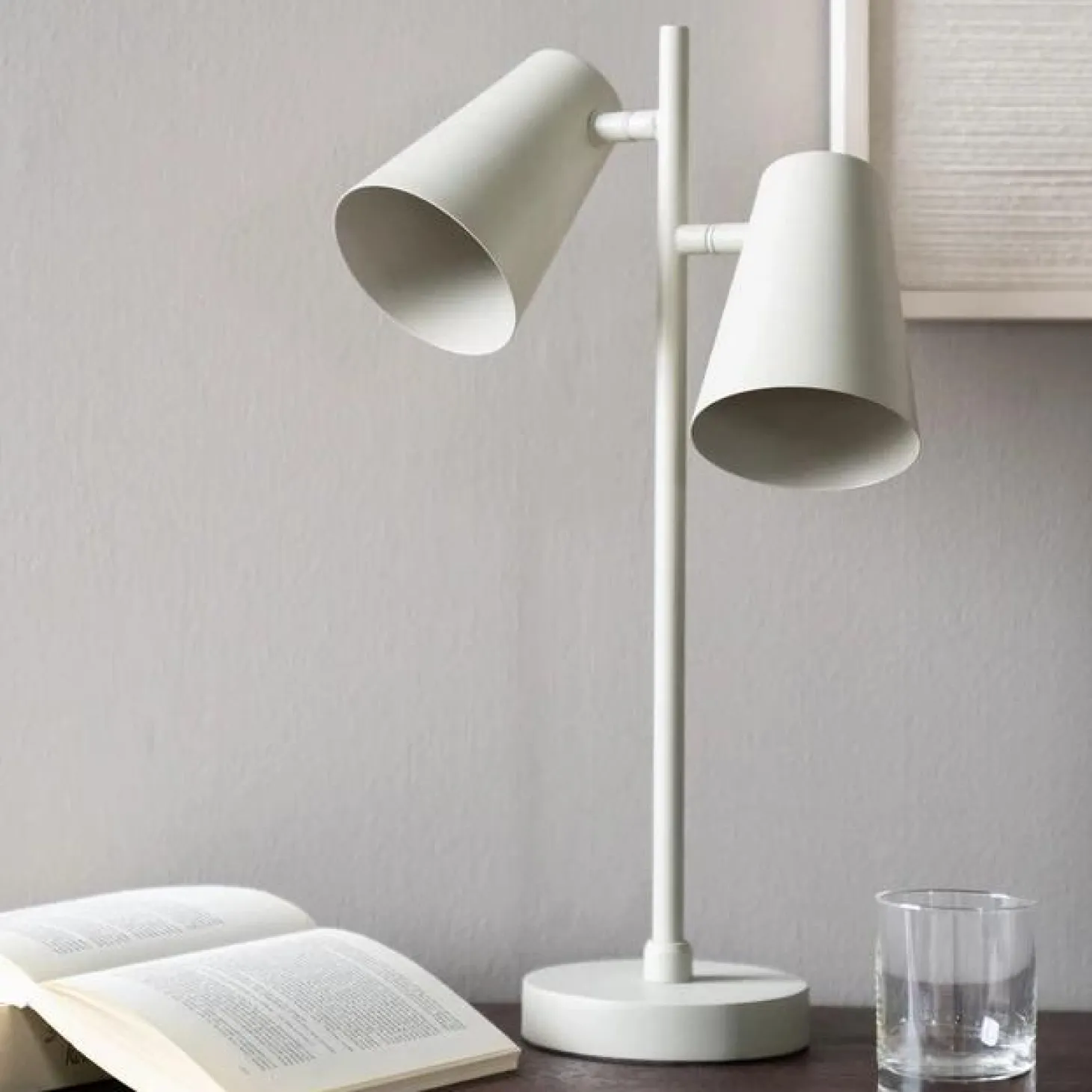 Tafellamp Cole 2 lampen - Beige - Loft24.nl