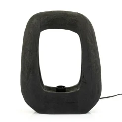 Tafellamp Gibs Hout 40cm hoog - Zwart - Loft24.nl