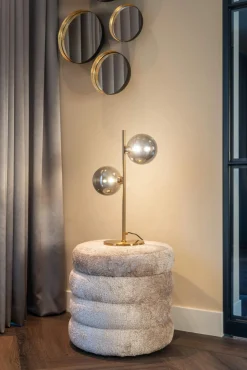 Tafellamp Lise 2-lamps kleur Brushed Gold - Loft24.nl