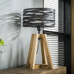 Tafellamp Twist Houten Kruis Frame - 1 lamp - Loft24.nl