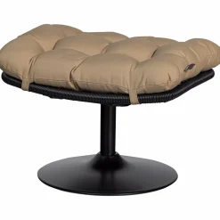 Tuinhocker Vive Outdoor Rattan Zand / Zwart - Loft24.nl