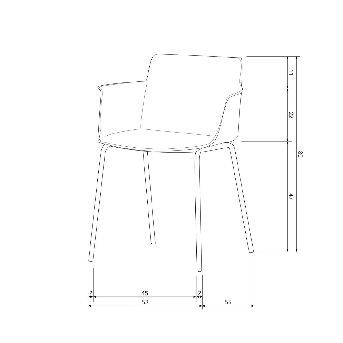Tuinstoel Foppe Kunststof - Grijs - Loft24.nl