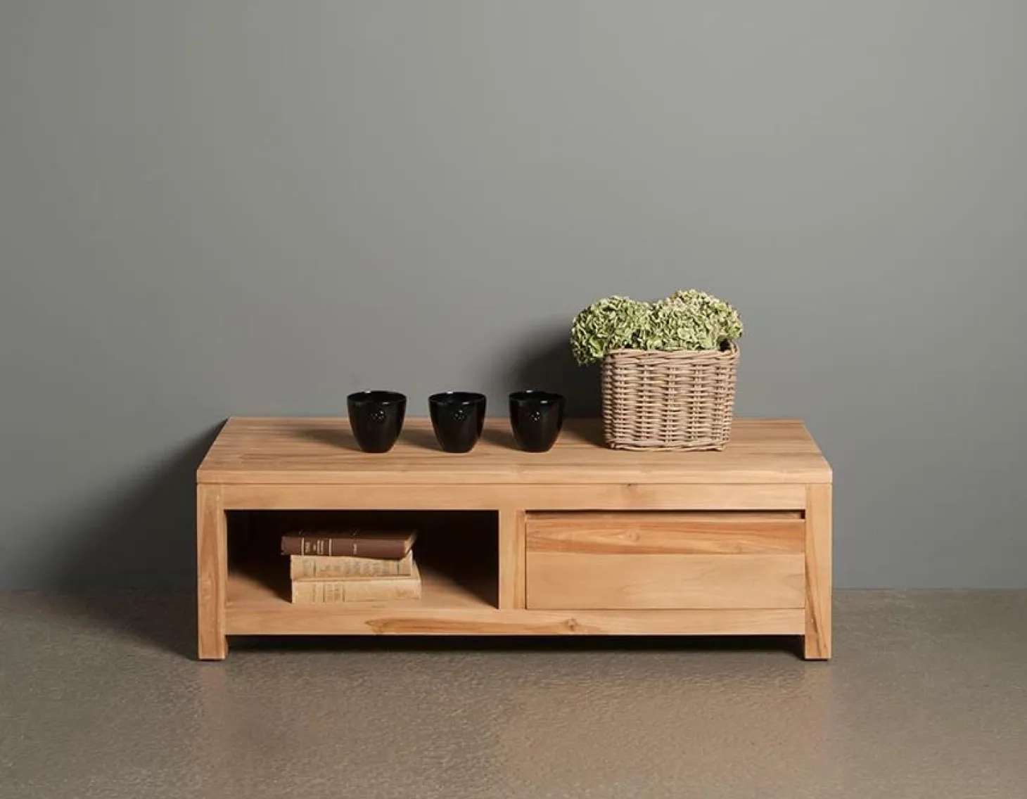 TV-meubel Corona Teak met 1 lade 120 cm - Loft24.nl