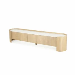 TV-meubel Don Marmer en eikenhout 240 cm - Loft24.nl