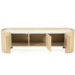 TV-meubel Don Marmer en eikenhout 165 cm - Loft24.nl