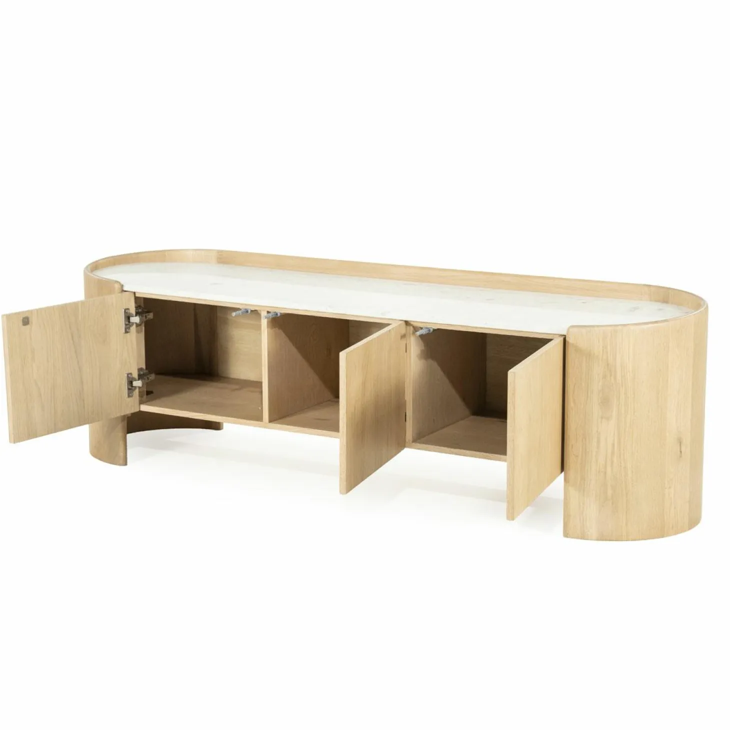 TV-meubel Don Marmer en eikenhout 165 cm - Loft24.nl
