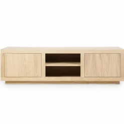 TV-meubel Helsinki Eikenhout 160 cm - Lichtbruin - Loft24.nl