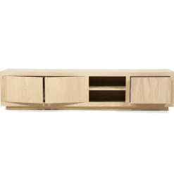 TV-meubel Helsinki Eikenhout 200 cm - Naturel - Loft24.nl