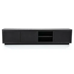 TV-meubel Helsinki Eikenhout 200 cm - Zwart - Loft24.nl
