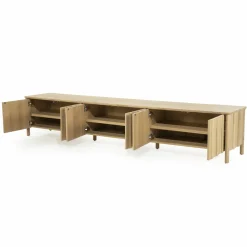 TV meubel Jake Eikenhout 264 cm - naturel - Loft24.nl