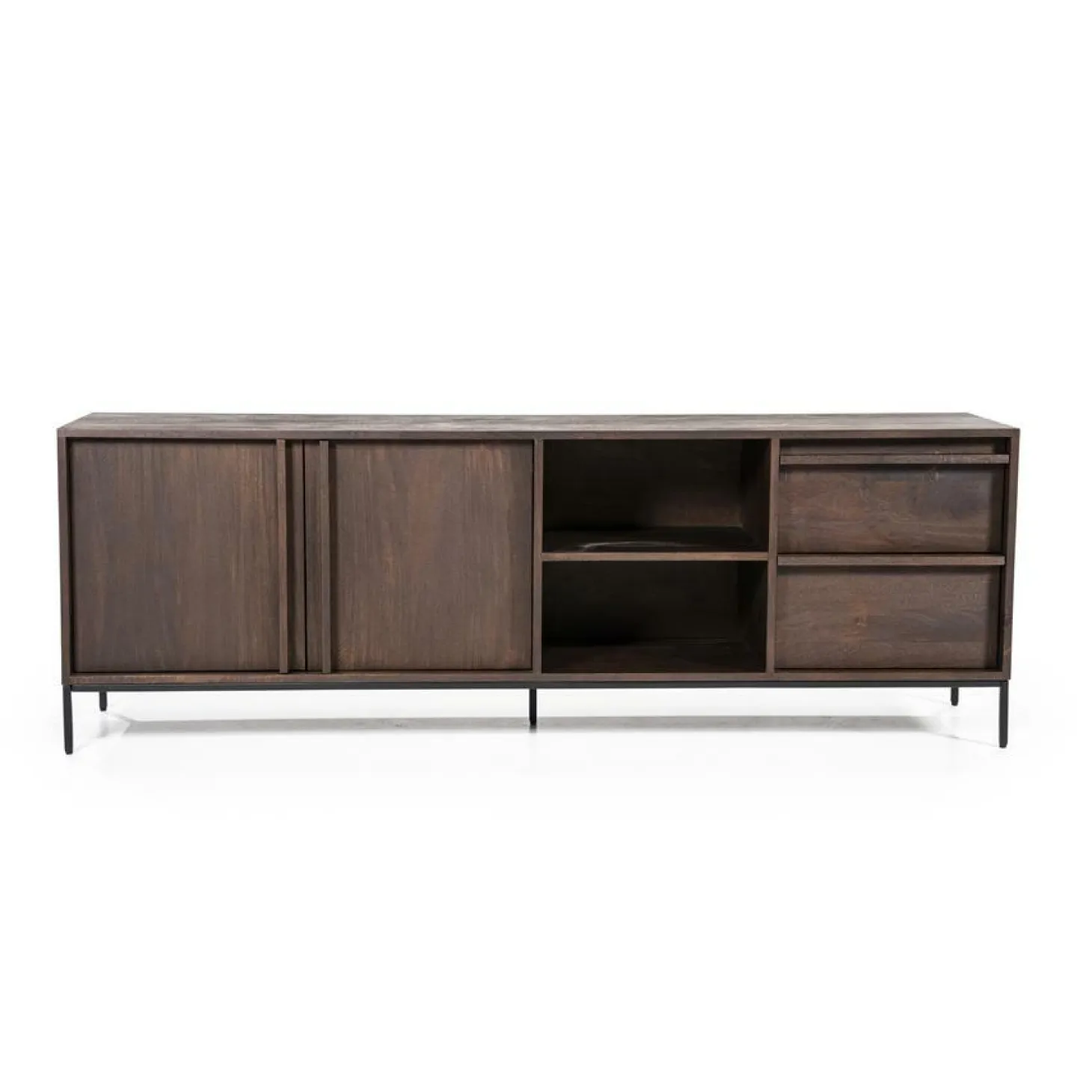 TV-meubel Jimmy Mangohout en Metaal 180cm - Bruin - Loft24.nl
