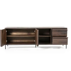 TV-meubel Jimmy Mangohout en Metaal 180cm - Bruin - Loft24.nl