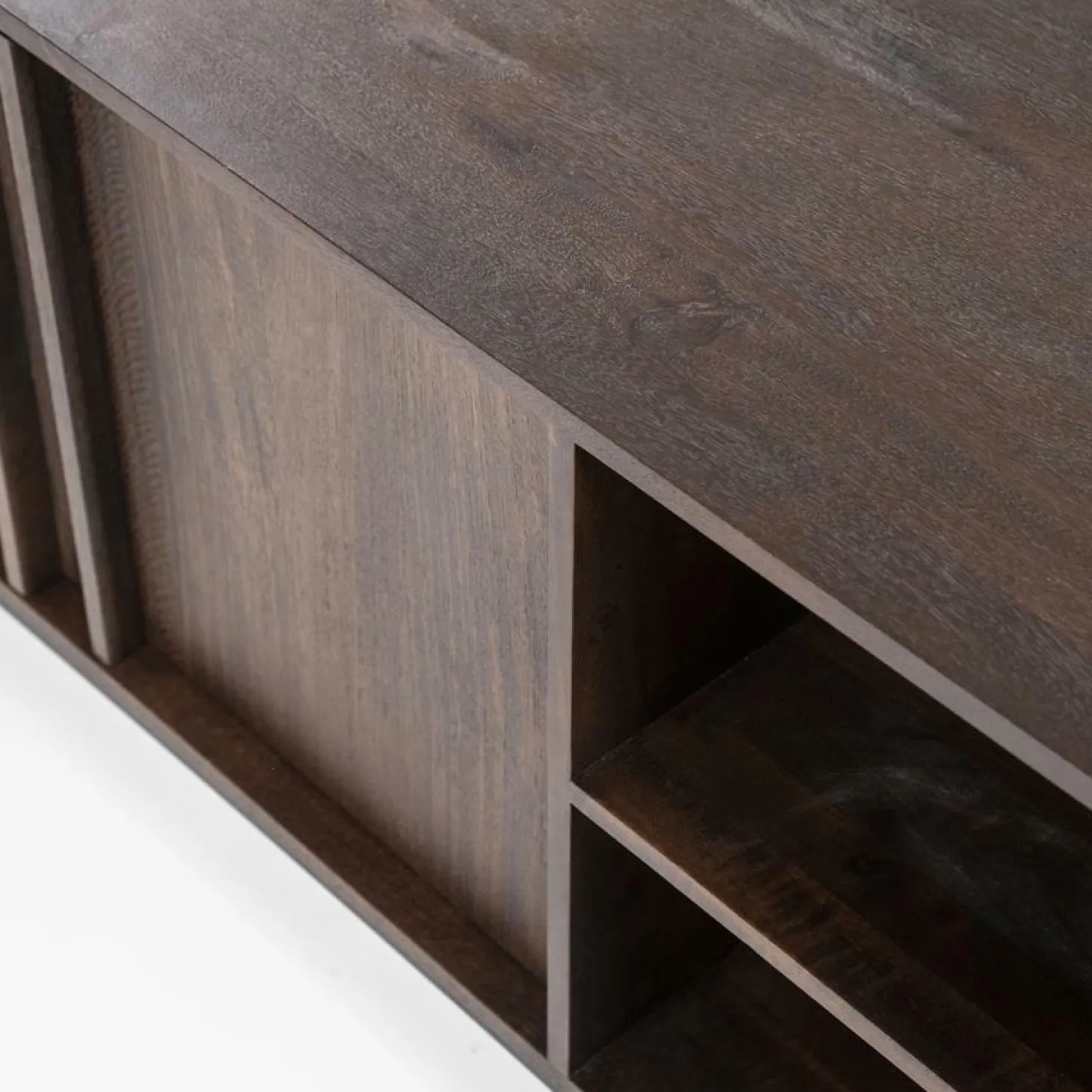 TV-meubel Jimmy Mangohout en Metaal 180cm - Bruin - Loft24.nl