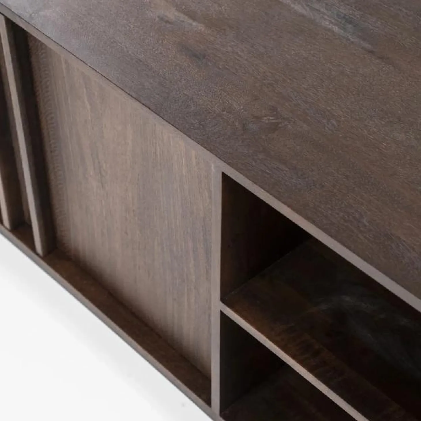 TV-meubel Jimmy Mangohout en Metaal 180cm - Bruin - Loft24.nl