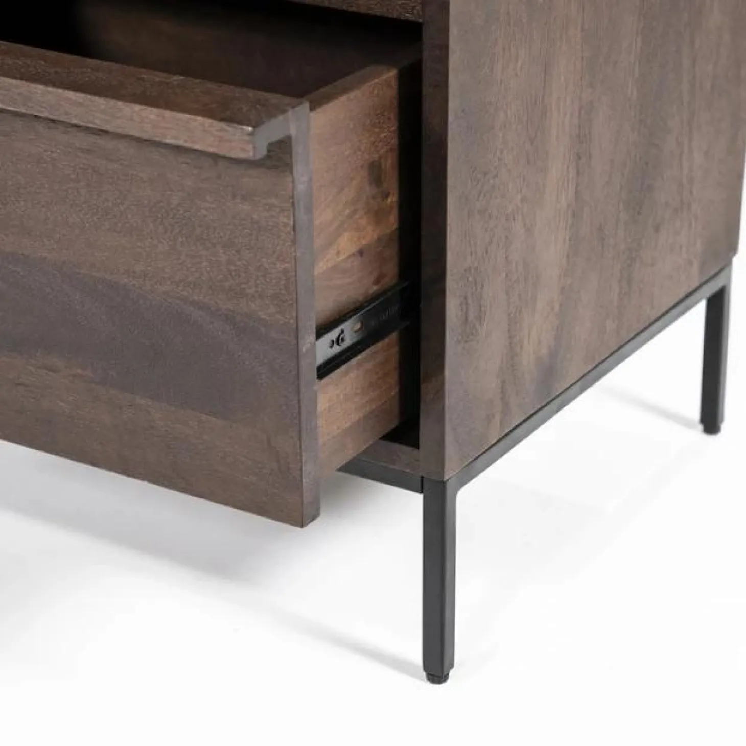 TV-meubel Jimmy Mangohout en Metaal 180cm - Bruin - Loft24.nl