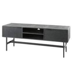 TV-meubel Marina Mangohout 140cm - Zwart - Loft24.nl