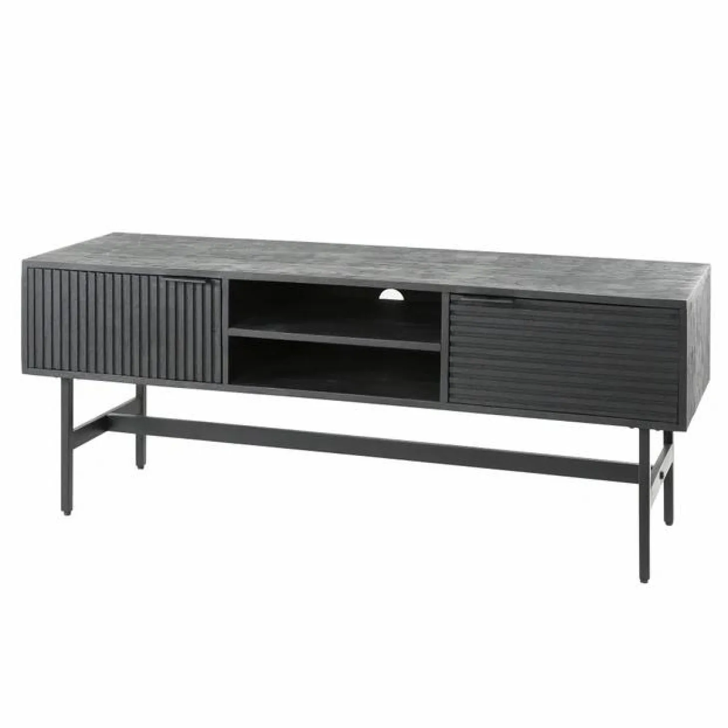 TV-meubel Marina Mangohout 140cm - Zwart - Loft24.nl