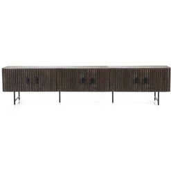TV-meubel Remi Mangohout en Metaal 250cm - Bruin - Loft24.nl