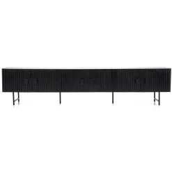 TV-meubel Remi Mangohout en Metaal 250 cm - Zwart - Loft24.nl
