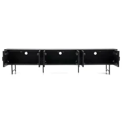 TV-meubel Remi Mangohout en Metaal 250 cm - Zwart - Loft24.nl