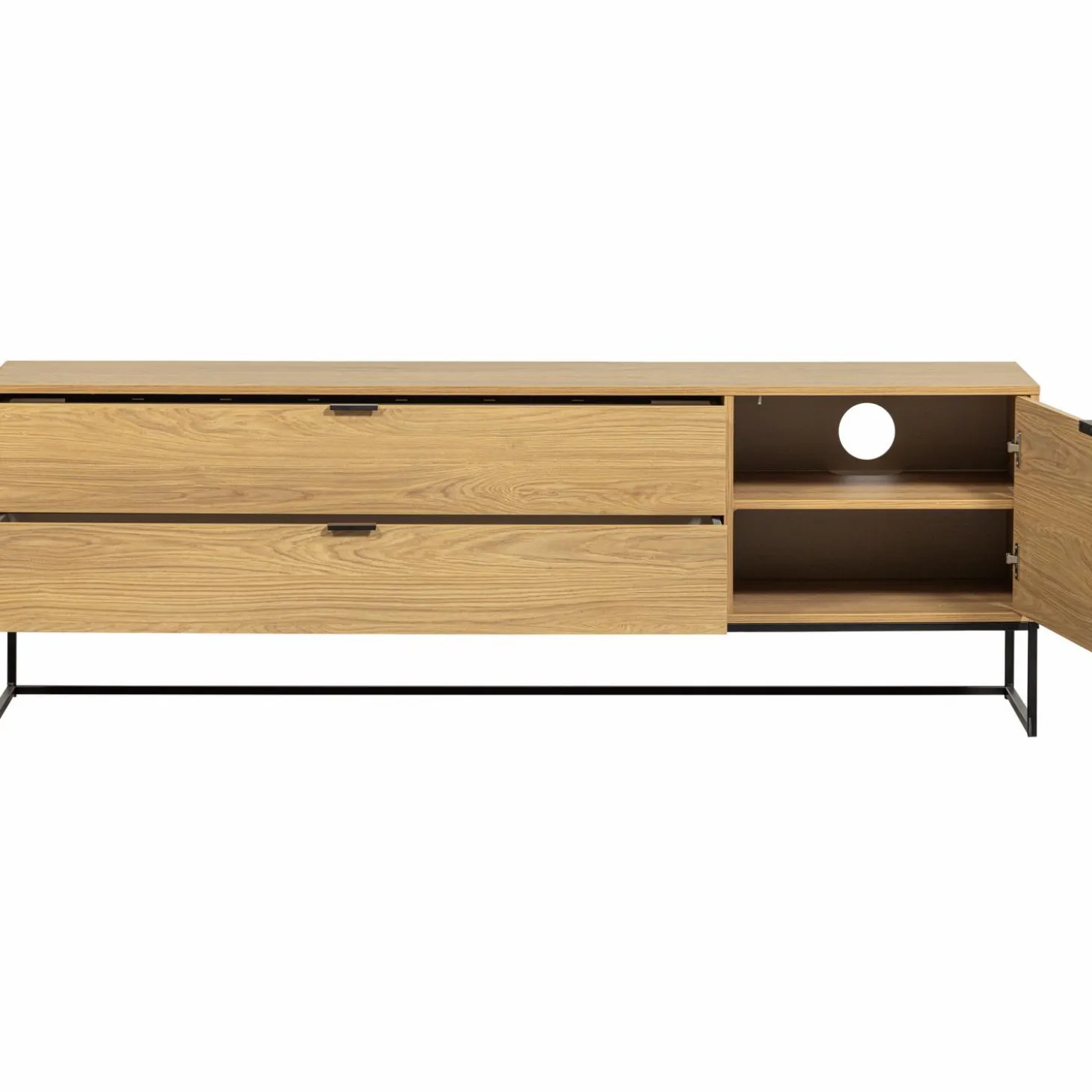 TV -meubel Silas Eiken 180cm - Naturel - Loft24.nl