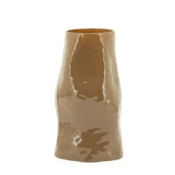 Vaas Boyna Glas 30cm hoog - Bruin - Loft24.nl