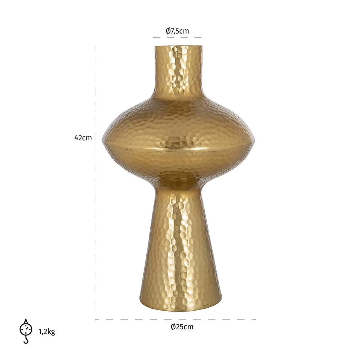 Vaas Caitlyn kleur Goud - Loft24.nl