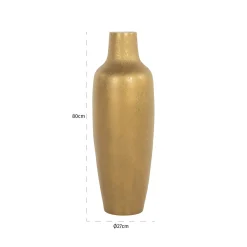 Vaas Dominique 80cm kleur Goud - Loft24.nl