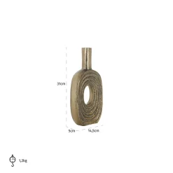 Vaas Emar 31cm kleur Brushed Gold - Loft24.nl