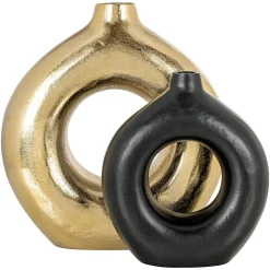 Vaas Felice 22cm hoog kleur Zwart - Loft24.nl