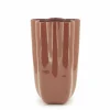 Vaas Flori Glas 30cm hoog - Koraal rood - Loft24.nl
