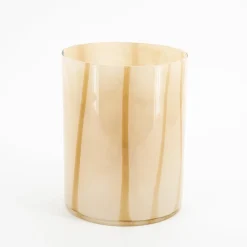 Vaas Hurricane Niala Glas 24 cm - Beige - Loft24.nl