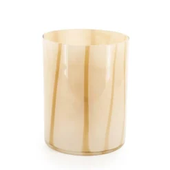 Vaas Hurricane Niala Glas 24 cm - Beige - Loft24.nl