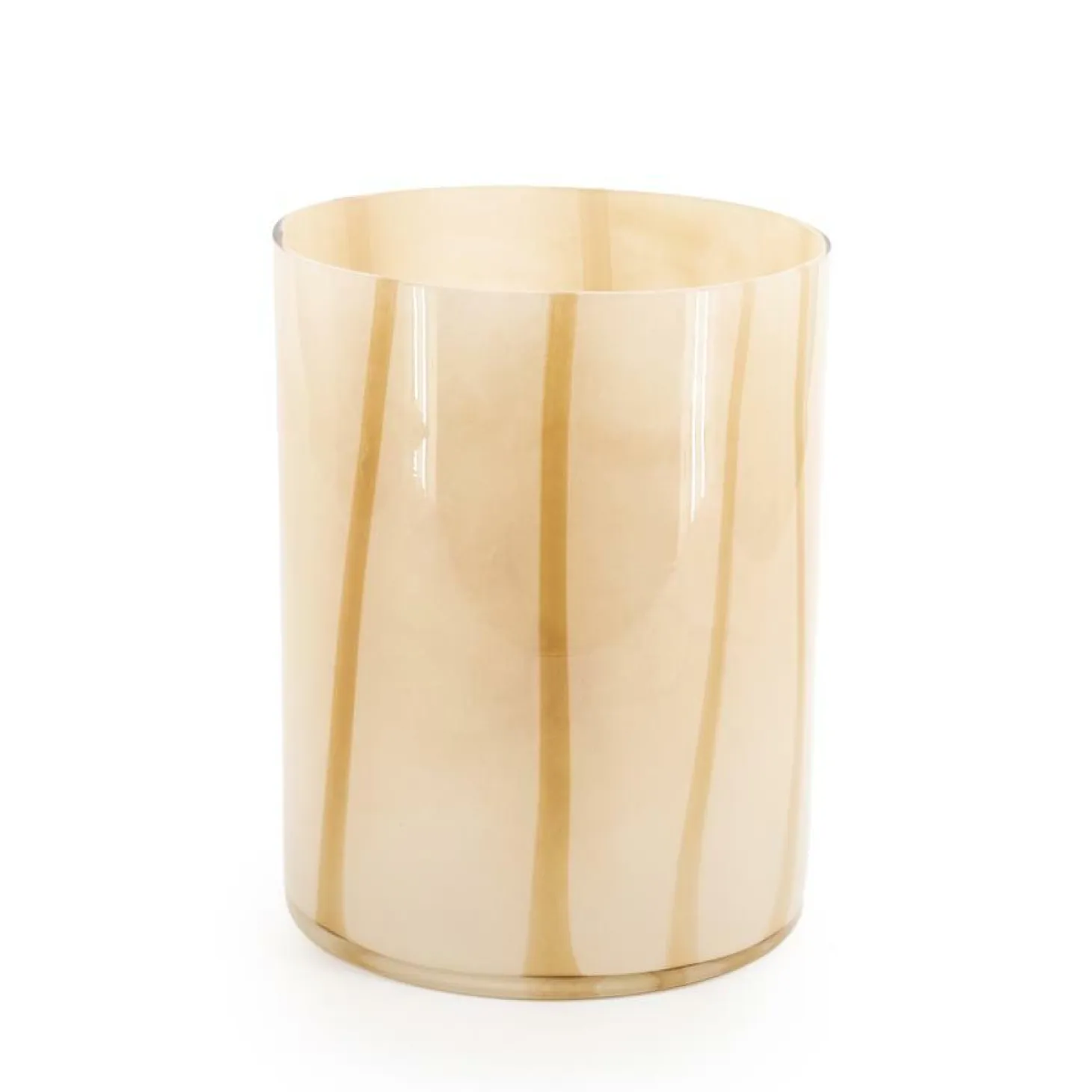 Vaas Hurricane Niala Glas 24 cm - Beige - Loft24.nl