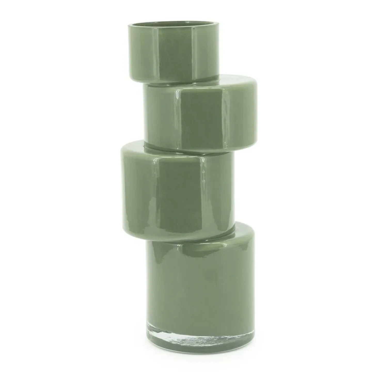 Vaas Pila Glas 35cm hoog - Moss groen - Loft24.nl