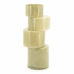 Vaas Pila Glas 35cm hoog - Sage groen - Loft24.nl